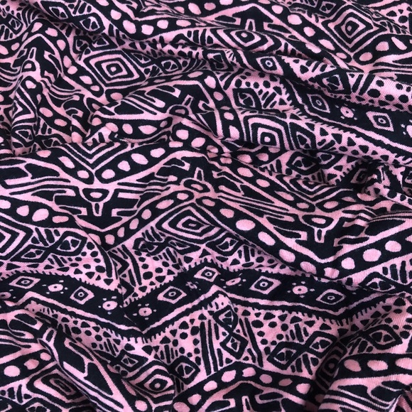 Tribal Print Pink And Black Strapless Maxi Dress - Picture 5 of 6